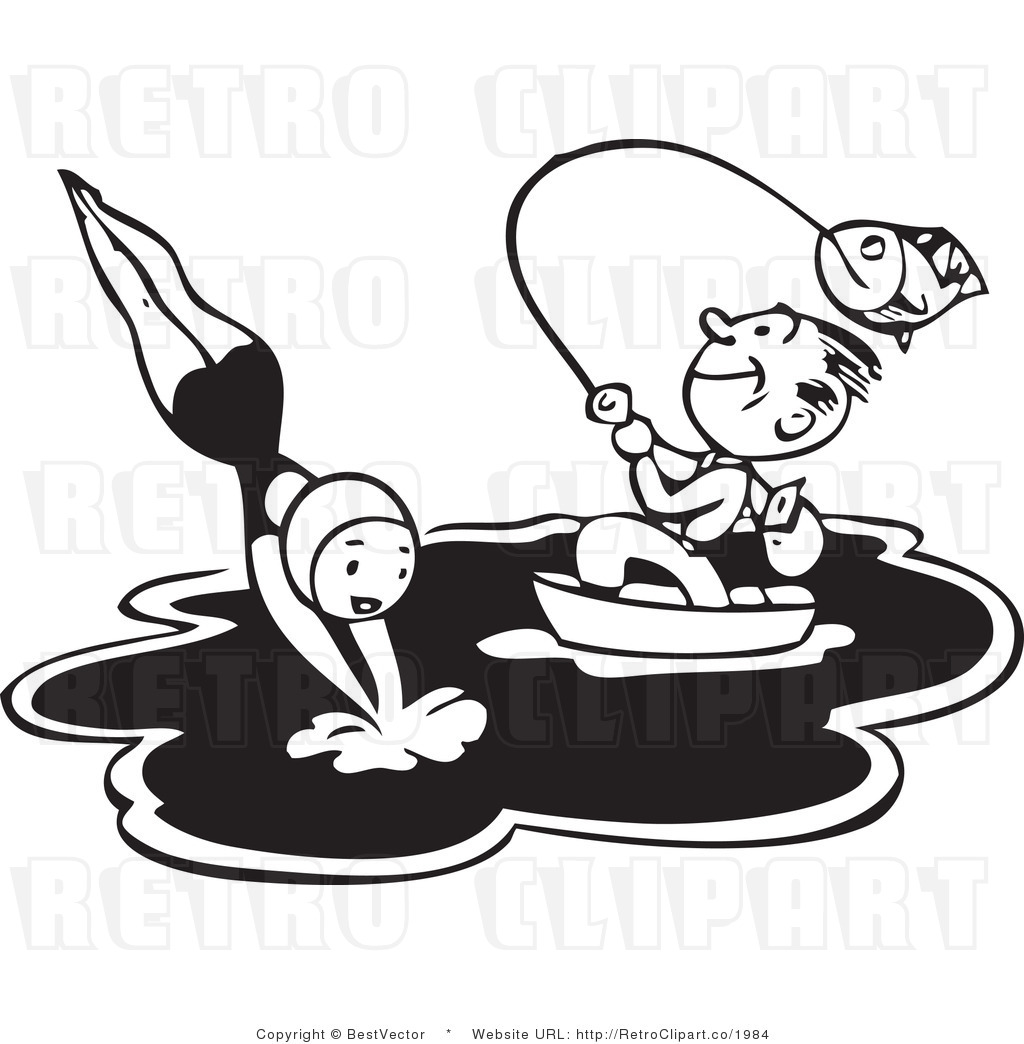 Fishing Boat Clip Art Black and White