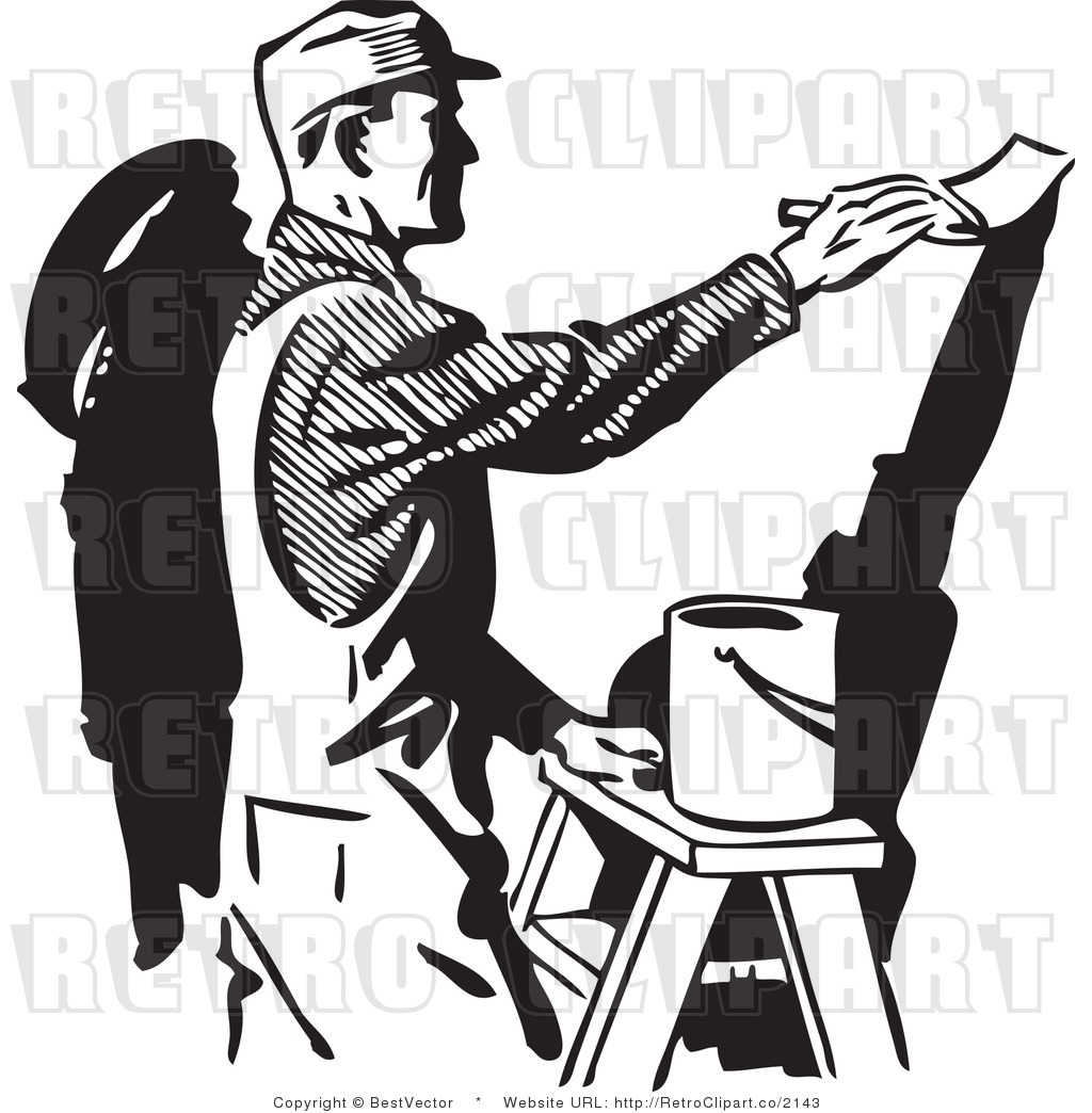man painting house clipart - photo #33
