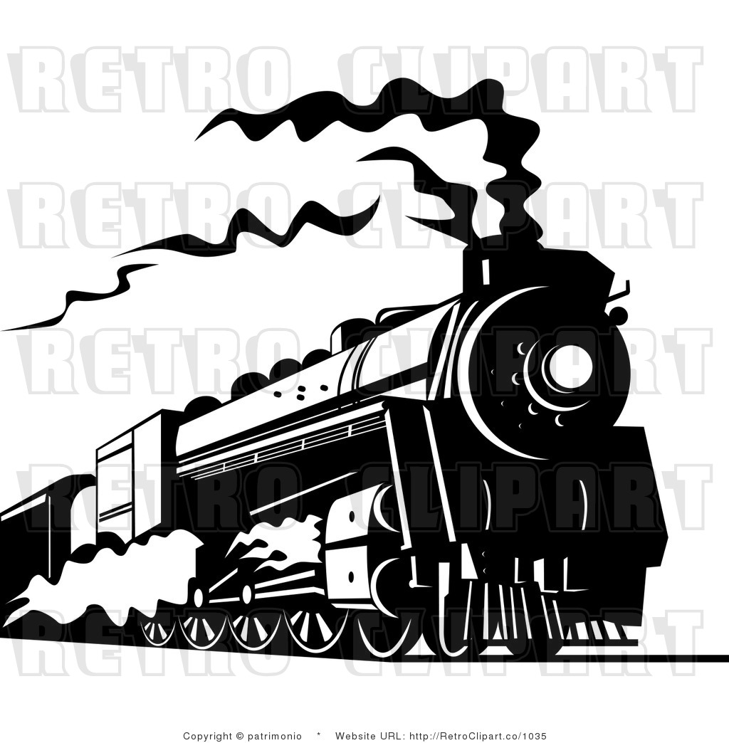 train engine clip art black and white - photo #3