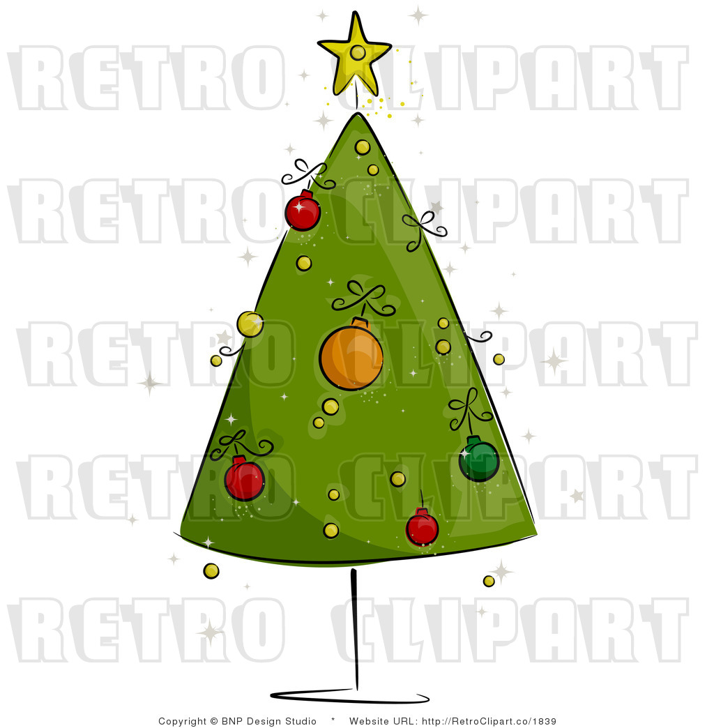 vintage christmas tree clip art free - photo #44