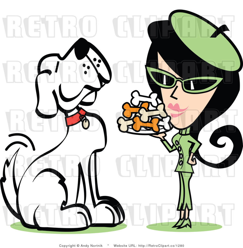 clip art of girl and dog - photo #25