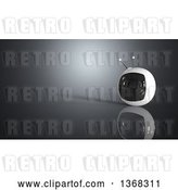 Clip Art of Retro 3d Tv on a Gray Background by
