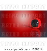 Clip Art of Retro 3d Tv on a Red Background by