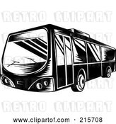 Clip Art of Retro City Bus - 2 by Patrimonio