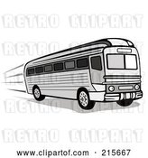 Clip Art of Retro City Bus - 3 by Patrimonio