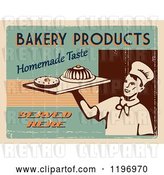 Clip Art of Retro Distressed Bakery Poster with Sample Text by Eugene