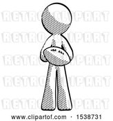 Clip Art of Retro Guy Giving Football to You by Leo Blanchette