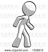 Clip Art of Retro Guy Suspense Action Pose Facing Right by Leo Blanchette