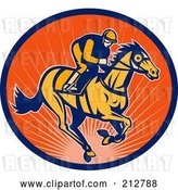 Clip Art of Retro Jockey Logo by Patrimonio