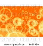 Clip Art of Retro Orange Bubble Background by Prawny