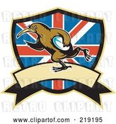 Clip Art of Retro Rugby Kiwi Bird Logo - 4 by Patrimonio