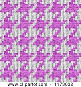 Clip Art of Retro Seamless Pink and White Houndstooth Pattern by Arena Creative