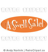 Royalty Free Retro Vector Clip Art of an a Swell Sale Sign by Andy Nortnik