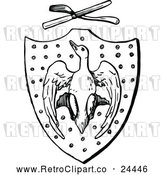 Vector Clip Art of a Retro Heraldry with Bird by Prawny Vintage