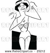 Vector Clip Art of a Retro Marie Woman by Prawny Vintage