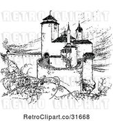 Vector Clip Art of Castle by Prawny Vintage