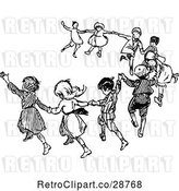 Vector Clip Art of Dancing KChildren by Prawny Vintage