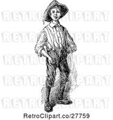 Vector Clip Art of Farmer Boy by Prawny Vintage