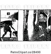 Vector Clip Art of Guy and Lady in the Woods by Prawny Vintage