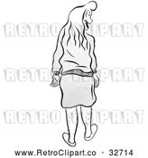 Vector Clip Art of Happy Woman with Hairy Legs by Picsburg