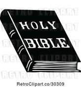 Vector Clip Art of Holy Bible Book by Prawny Vintage