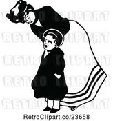 Vector Clip Art of Nanny and Fussy Boy by Prawny Vintage