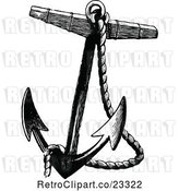Vector Clip Art of Nautical Rope and Anchor by Prawny Vintage