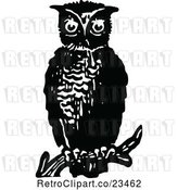 Vector Clip Art of Perched Owl 2 by Prawny Vintage