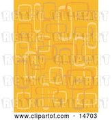 Vector Clip Art of Retro Abstract Orange Background with Boxes Clipart Illustration by Andy Nortnik