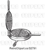 Vector Clip Art of Retro Antique Coal Range Waffle Griddle in by Picsburg