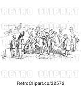 Vector Clip Art of Retro Argument Between Men and Soldiers in by Picsburg