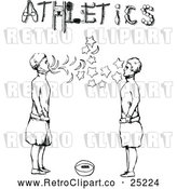 Vector Clip Art of Retro Athletics Men by Prawny Vintage