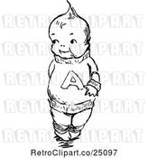 Vector Clip Art of Retro Baby by Prawny Vintage