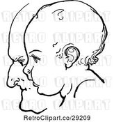Vector Clip Art of Retro Baby Profile Ofer a Grandfathers Face by Prawny Vintage