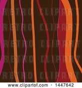 Vector Clip Art of Retro Background of Brown, Pink and Orange Waves by KJ Pargeter