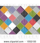 Vector Clip Art of Retro Background of Colorful Diamonds by KJ Pargeter
