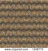Vector Clip Art of Retro Background of Colorful Dot Waves on Brown by KJ Pargeter