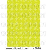 Vector Clip Art of Retro Background of Rows of Lime Green Circles by