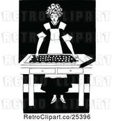 Vector Clip Art of Retro Baking Girl by Prawny Vintage