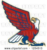 Vector Clip Art of Retro Bald Eagle by Patrimonio