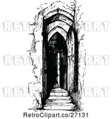 Vector Clip Art of Retro Belfry Door by Prawny Vintage