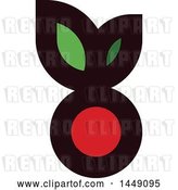 Vector Clip Art of Retro Berry Design in Flat Style by Elena