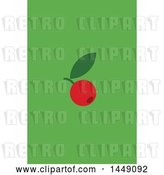 Vector Clip Art of Retro Berry Design in Flat Style on Green by Elena