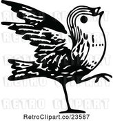 Vector Clip Art of Retro Bird 2 by Prawny Vintage