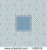 Vector Clip Art of Retro Blank Frame over a Blue Background Pattern by KJ Pargeter