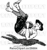 Vector Clip Art of Retro Boy Falling 2 by Prawny Vintage