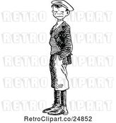 Vector Clip Art of Retro Boy with Hands in His Pockets by Prawny Vintage