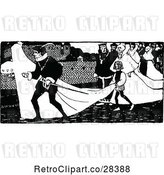 Vector Clip Art of Retro Bridal Procession by Prawny Vintage