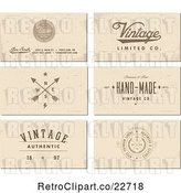 Vector Clip Art of Retro Business Card Designs with Sample Text by BestVector