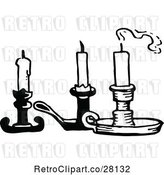 Vector Clip Art of Retro Candles by Prawny Vintage